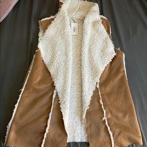 Faux suede vest